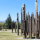 Playground of the Gods is a sculpture that is made of a natural material  (wood) and is by one definition an eco-sculpture.