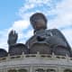 Tian Tan Big Buddha weighs over 250 metric tons and was constructed with 202 bronze pieces. A sturdy internal steel framework supports the immense load.