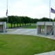 Inside partial view of Hemicycle monument at Houston National Cemetery from 2nd level on top