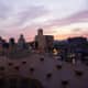 The roof and chimneys at the top of La Pedrera.