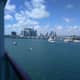 View from balcony looking towards back of ship, where view is blocked due to hump.