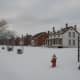 Homes of the officers sat on "Officers' Row." This photo was taken during the winter of 2011. Ongoing preservation is current.