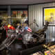 Exhibits at the Harley-Davidson Museum in Milwaukee, Wisconsin