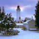 Winter morning at Cana Island Lighthouse in Door County, Wisconsin