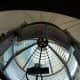 Looking up at the lens of Cana Island Lighthouse in Door County, Wisconsin