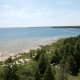 View of Lake Michigan from the top of Cana Island Lighthouse in Door County, Wisconsin