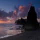 Ruby Beach at sunset at Olympic National Park near Seattle, Washington
