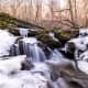 Icy Rose River Falls in Shenandoah National Park