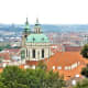 View of the Church of St. Nicholas from Prague Castle.