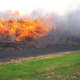 Fire engulfs the old barracks on 1 July 2019