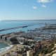 The port of Alicante from the Santa Barbara Castle.