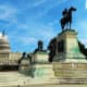 U.S. Capitol Building behind the Ulysses S. Grant Memorial in Washington DC
