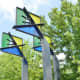 View of Art Column and Dog Park in Bagby Park