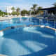 Paddling pool overlooking main pool.