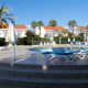 Raised sunbed area.