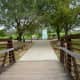 View of water feature when entering Oyster Creek Park from bridge