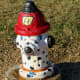 A cutely decorated fire hydrant in Congressman Bill Archer Park