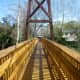 Bayou Bend Suspension Bridge over Buffalo Bayou 