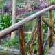 Rustic walkway in the gardens