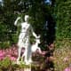 Bayou Bend sculpture near backyard pool