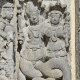 Hoysala的纳迦夫妇雕塑。