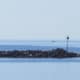 Bar Harbor Breakwall from Shore Path