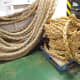 Giant ropes inside the ferry.