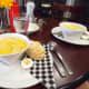 My lunch was seafood chowder. A little more buttery and slightly thicker broth than the one in Digby but quite delicious. It came with a cheddar biscuit.
