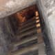 The bottleneck dungeon is one of only two surviving dungeons of this type.The ladder is a recent installation. Prisoners would simply be hurled down the vertical drop. If the fall didn't kill them they were simply left to starve to death.