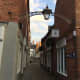 View along Chain Lane to Newark Market Place