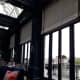 The lounge looking out over the River Amstel.