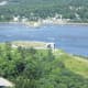 View of Fort Knox and Bucksport, ME from the observatory.