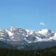 View from Estes Park, CO of Rocky Mountain National Park