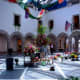 Atrium with floral display at the Chrysler Museum of Art in Norfolk, VA