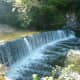 River Almond waterfall.