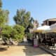 Cafe in the courtyard, with the Lala Mustafa Pasha Mosque behind.