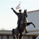 Statue of Mustafa Kemal Ataturk in Dipkarpaz.