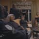 Everyone sitting down because Tyler Perry doesn't like to stand for too long.
