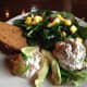 Salad Trio with Pumpkin Bread from the Huisache Grill