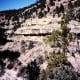 View of some of the cliff dwellings in Walnut Canyon
