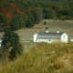 The Historic D. H. Day Farm as seen from the top of the Dune Climb. The buildings were built in the 1880s and are still privately owned.