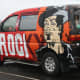 One side of Wicked Campers' Rocky van.