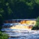 Lower Tahquamenon Falls on the Tahquamenon River is impressive as well.