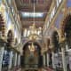Colorful interior of Jerusalem Synagogue.