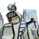 Closeup view of the "Monument au Fantôme" by Jean Dubuffet in Discovery Green Park