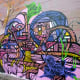 A detail in partial view of a painting by @Zesoner