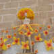 Mannequin with flowers outside of Mahon church.