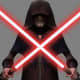 Darth Sidious with two lightsabers