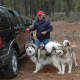 Non-winter mushing with our two