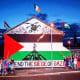 Free Derry Corner during the most recent siege of Gaza